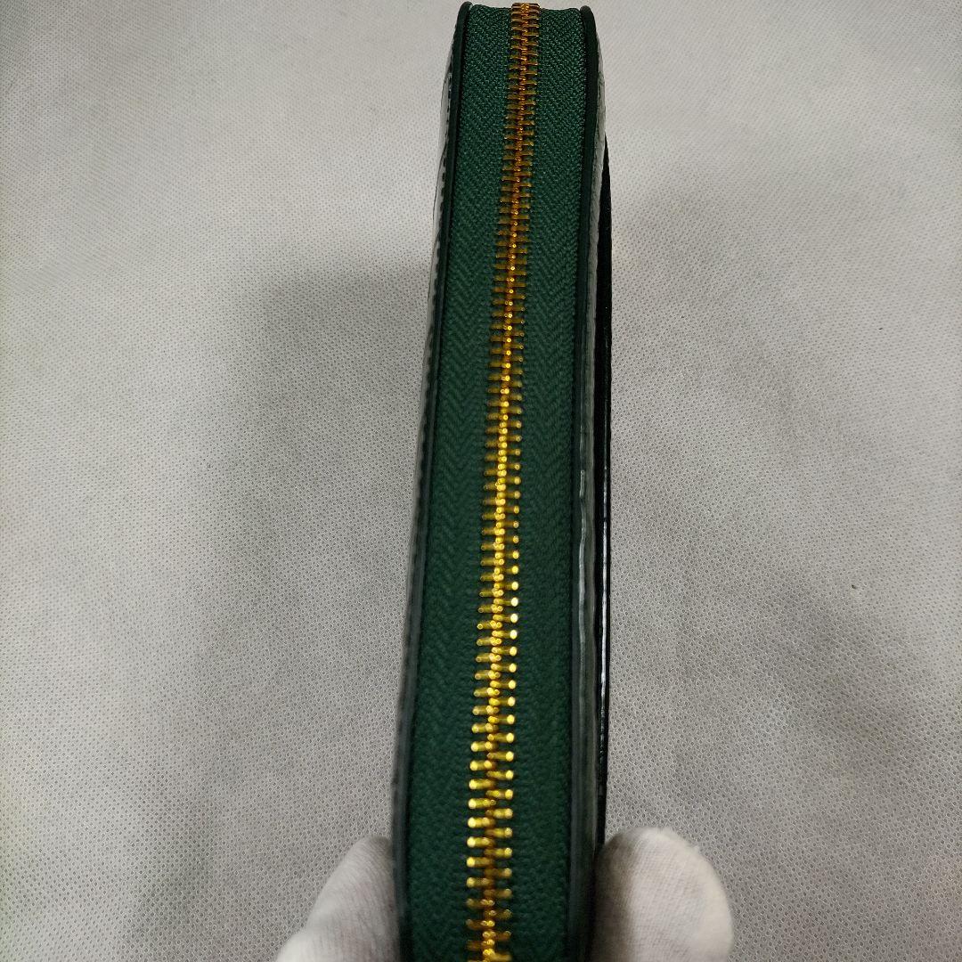 カード シャイニークロコダイル 美品 ラウンドジップ 97Sws-m32865783854 ヘンローン グリーン します