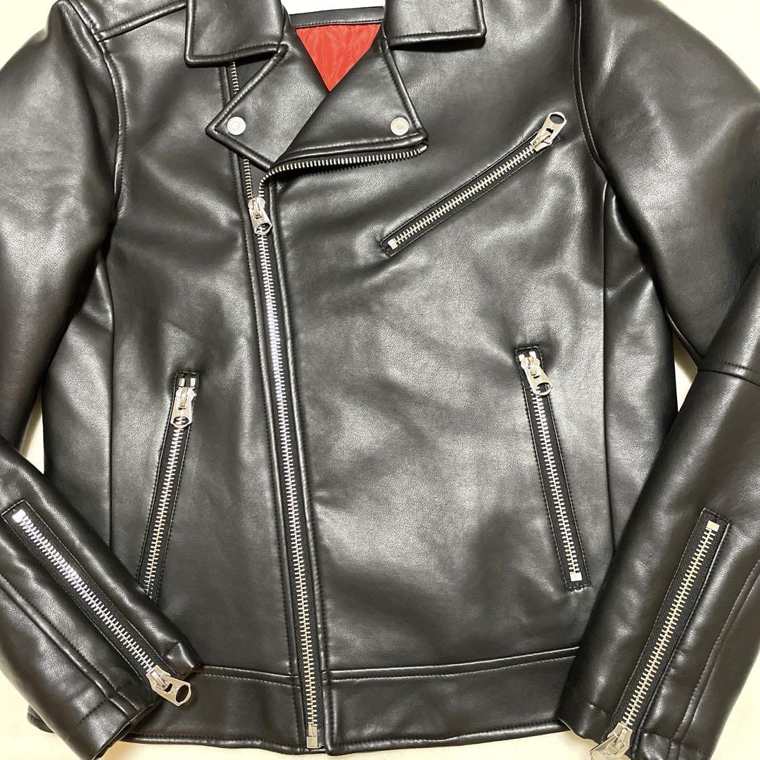 美品】Calvin Klein カルバンクレイン ライダース 黒