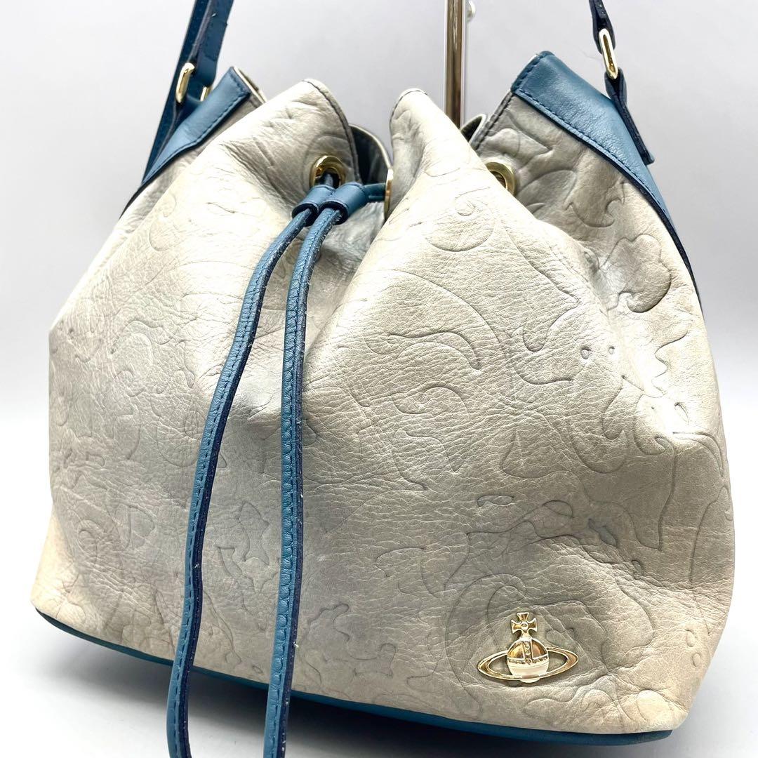 Vivienne Westwood 黒 巾着型ショルダーバッグ - メルカリ