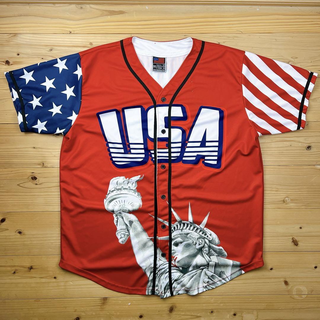 RED TRUMP #45 BASEBALL JERSEY【3XL】