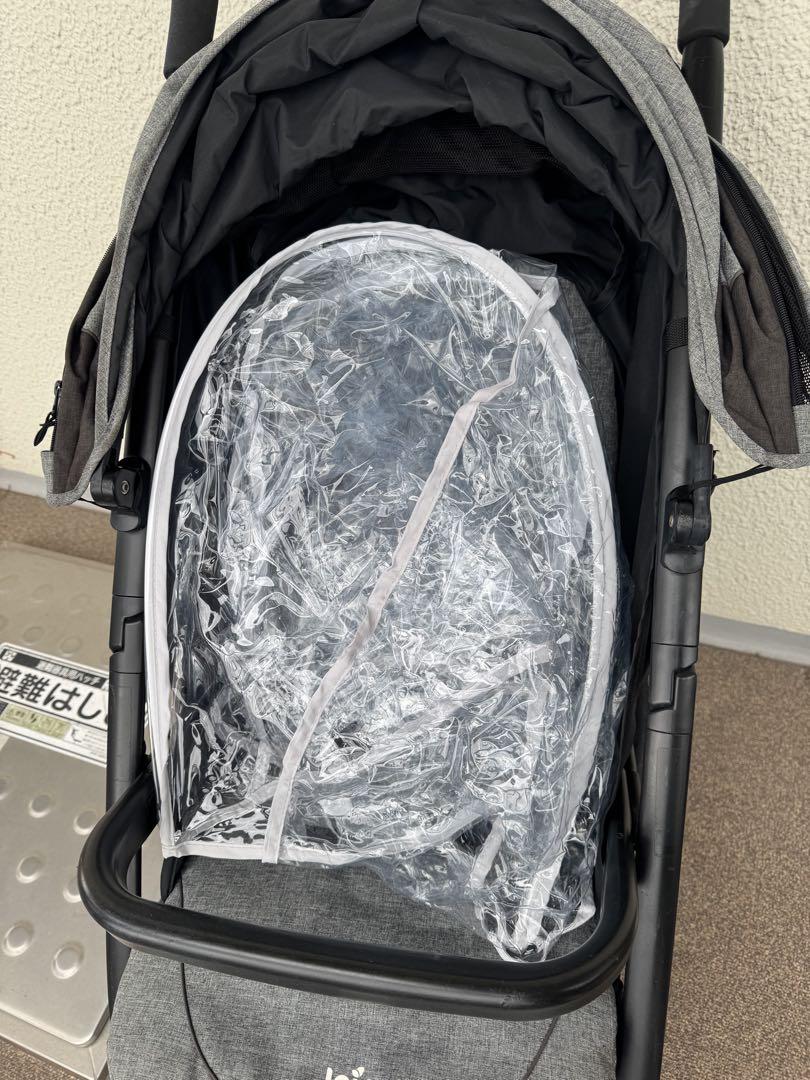 Joie ベビーカー グレー レインカバー付き