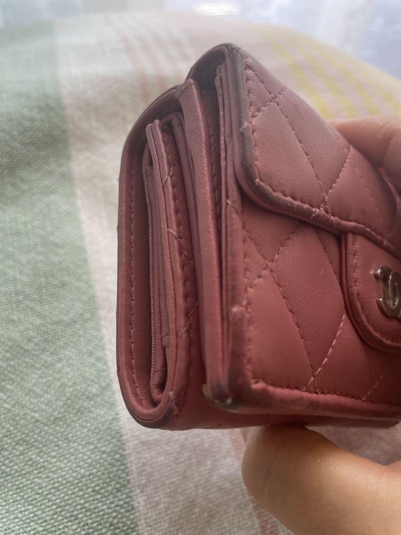CHANEL マトラッセ 三つ折り財布 ピンク