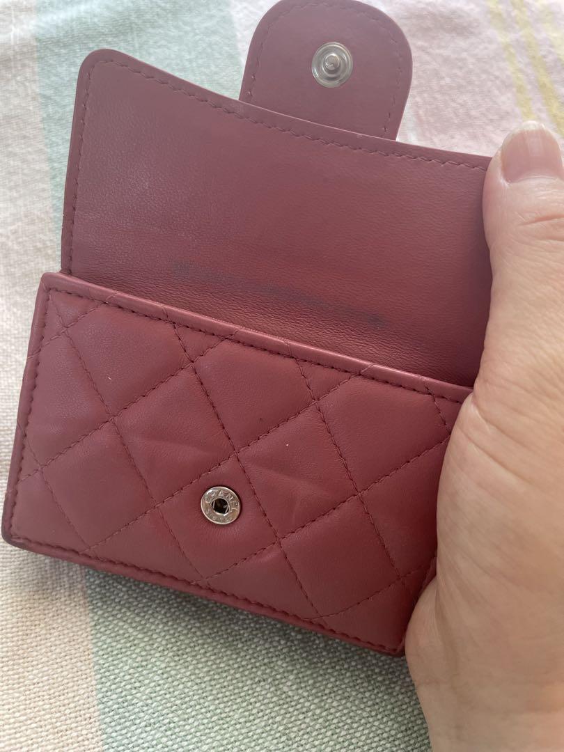 CHANEL マトラッセ 三つ折り財布 ピンク