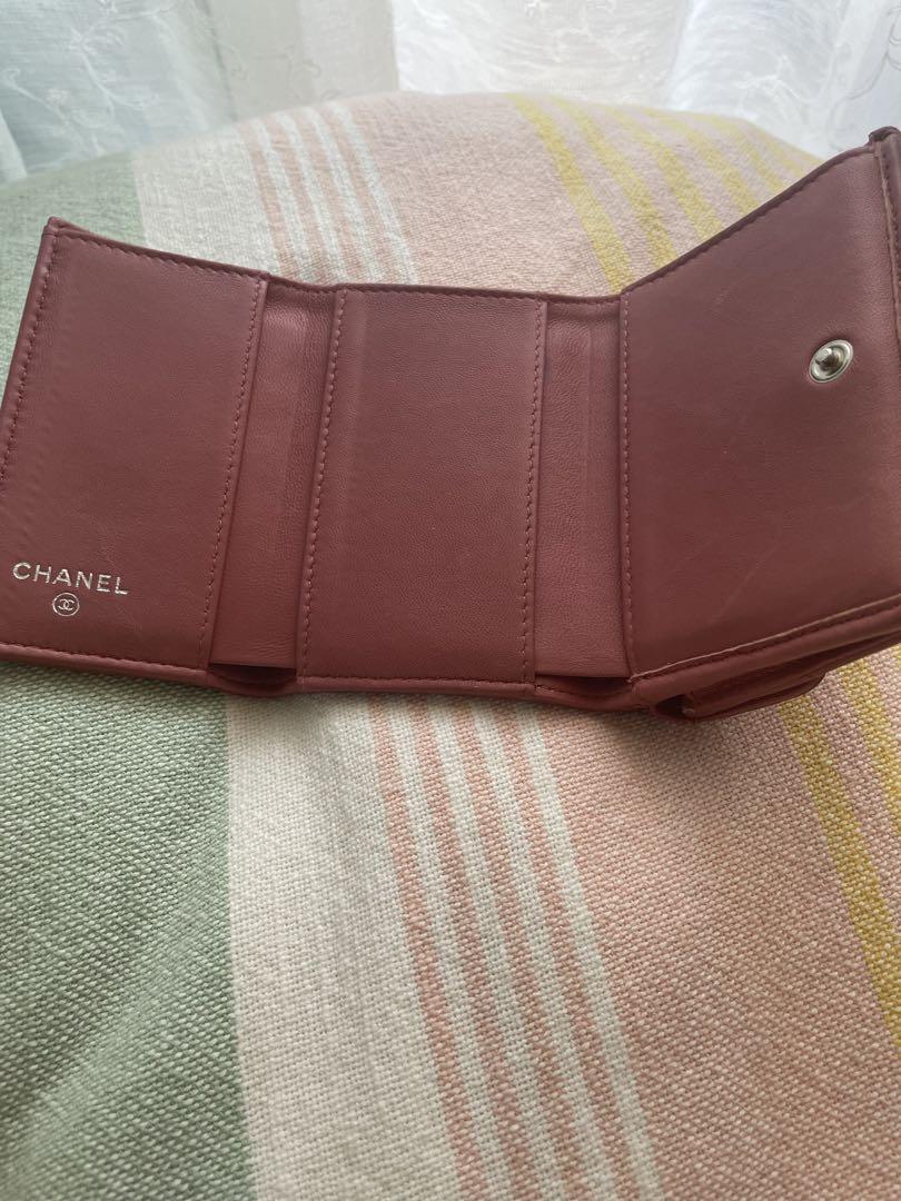 CHANEL マトラッセ 三つ折り財布 ピンク