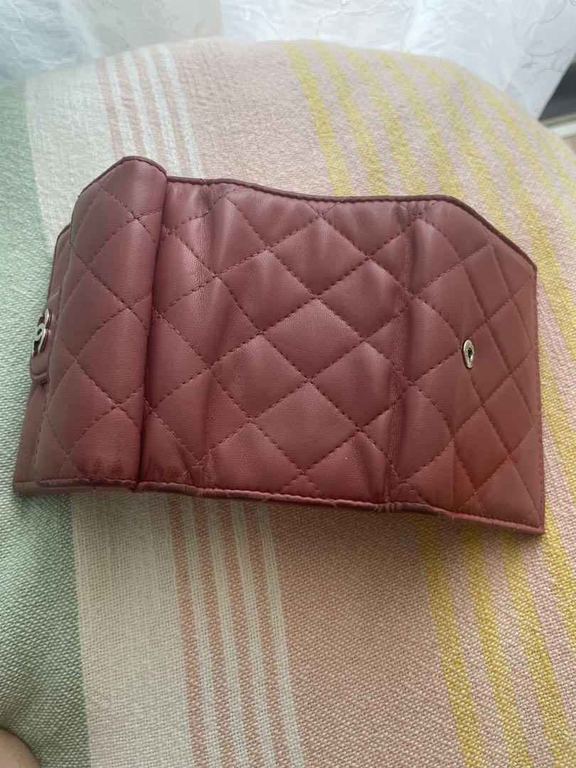 CHANEL マトラッセ 三つ折り財布 ピンク