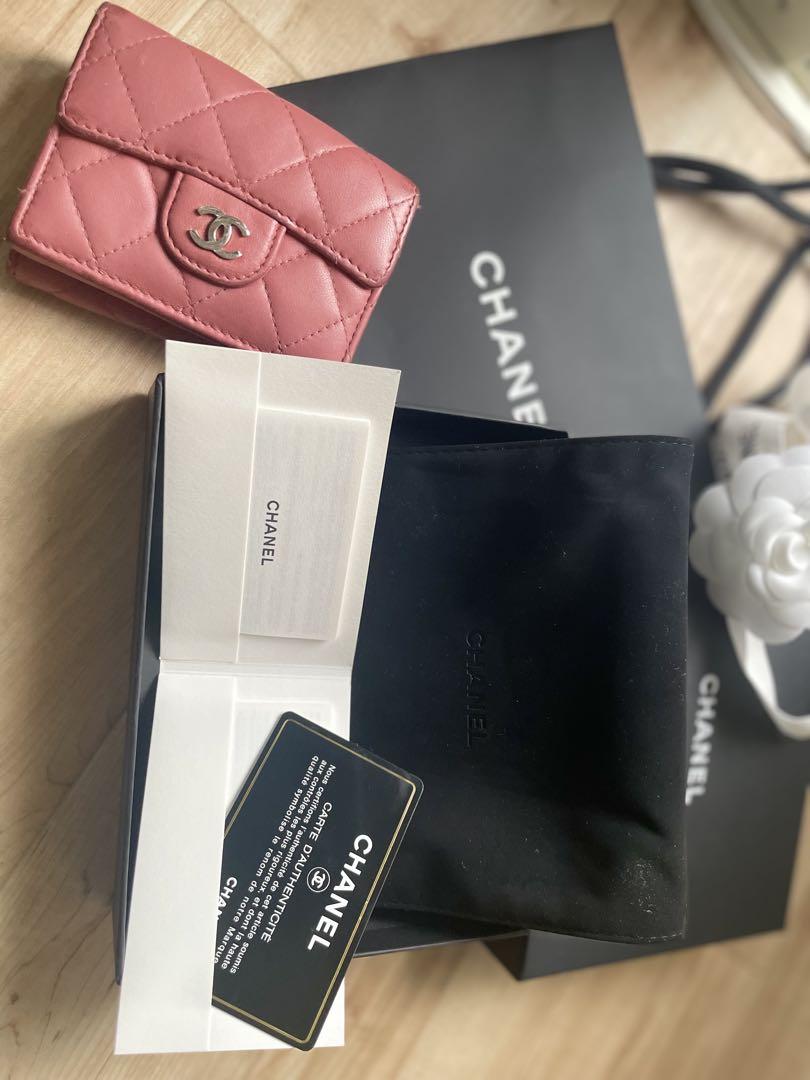 CHANEL マトラッセ 三つ折り財布 ピンク
