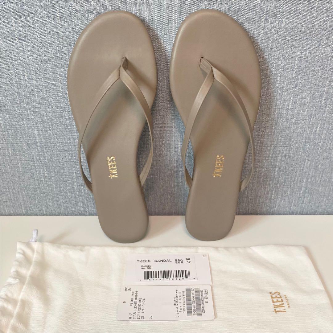 人気販売店 【最終価格!】美品*Plage TKEES サンダル グレージュ《37》 人気販売店 【最終価格!】美品*Plage TKEES サンダル グレージュ《37》