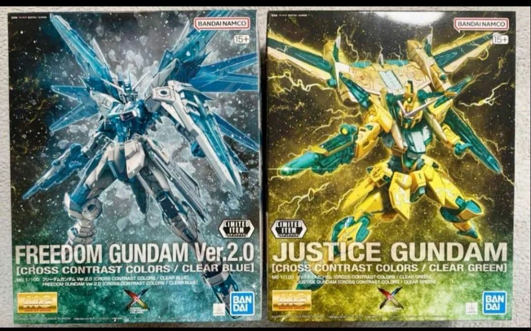 MG フリーダムガンダムver.2.0　ジャスティスガンダム　クロスコントラスト