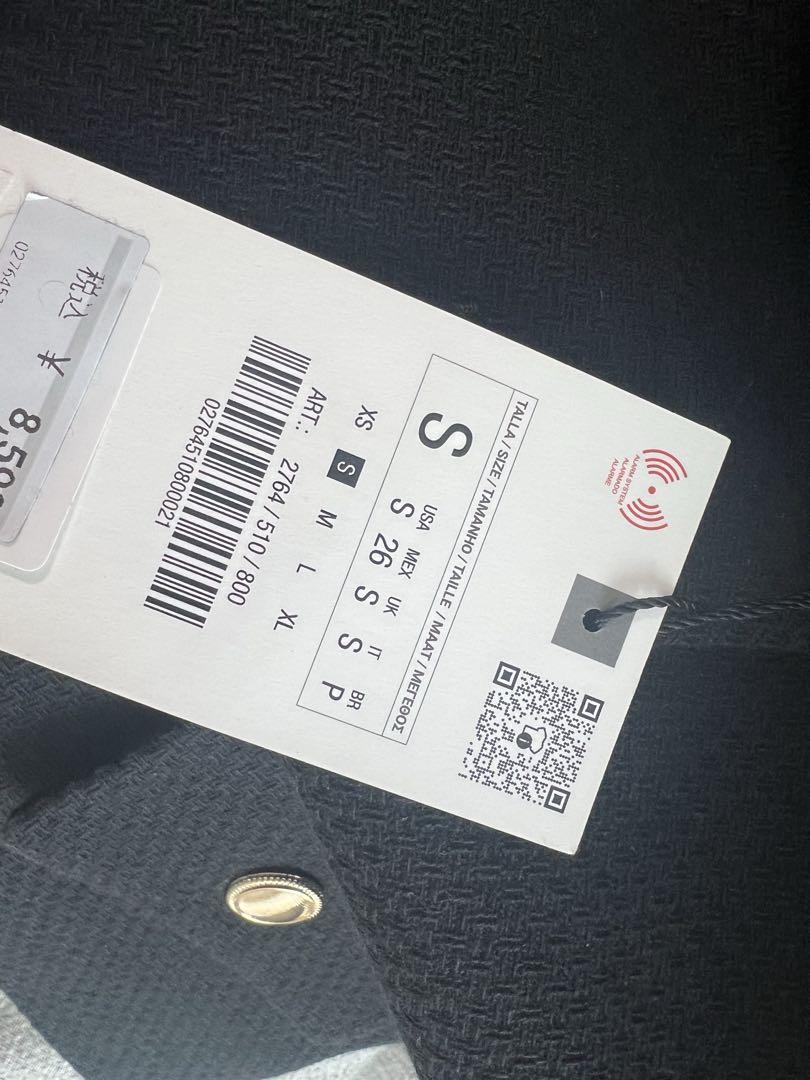 ラウンドネック ピケ ブレザー　ZARA Sサイズ