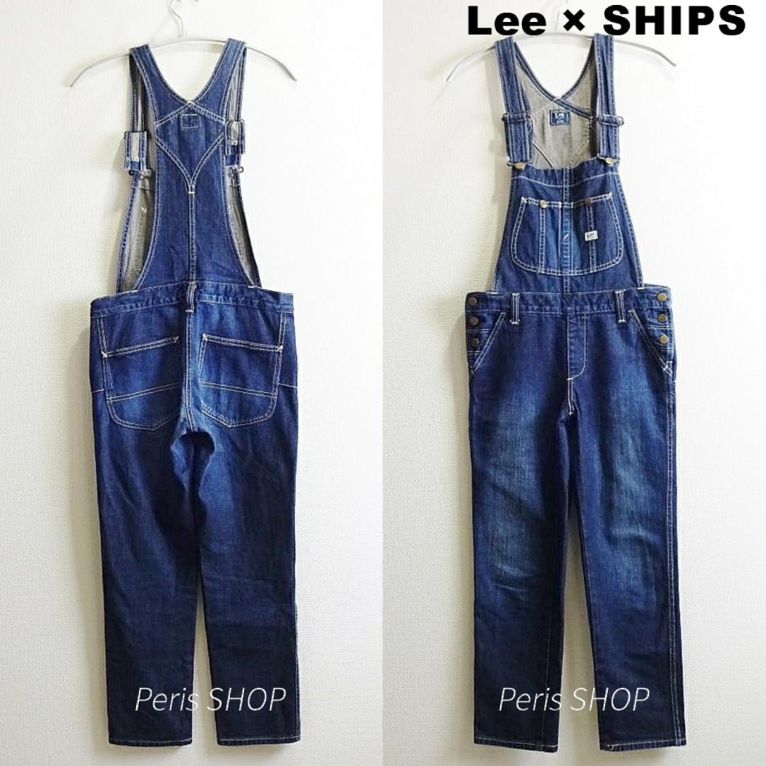 Lee×SHIPS　オーバーオール　【M】　スリムテーパード　サロペット　藍青