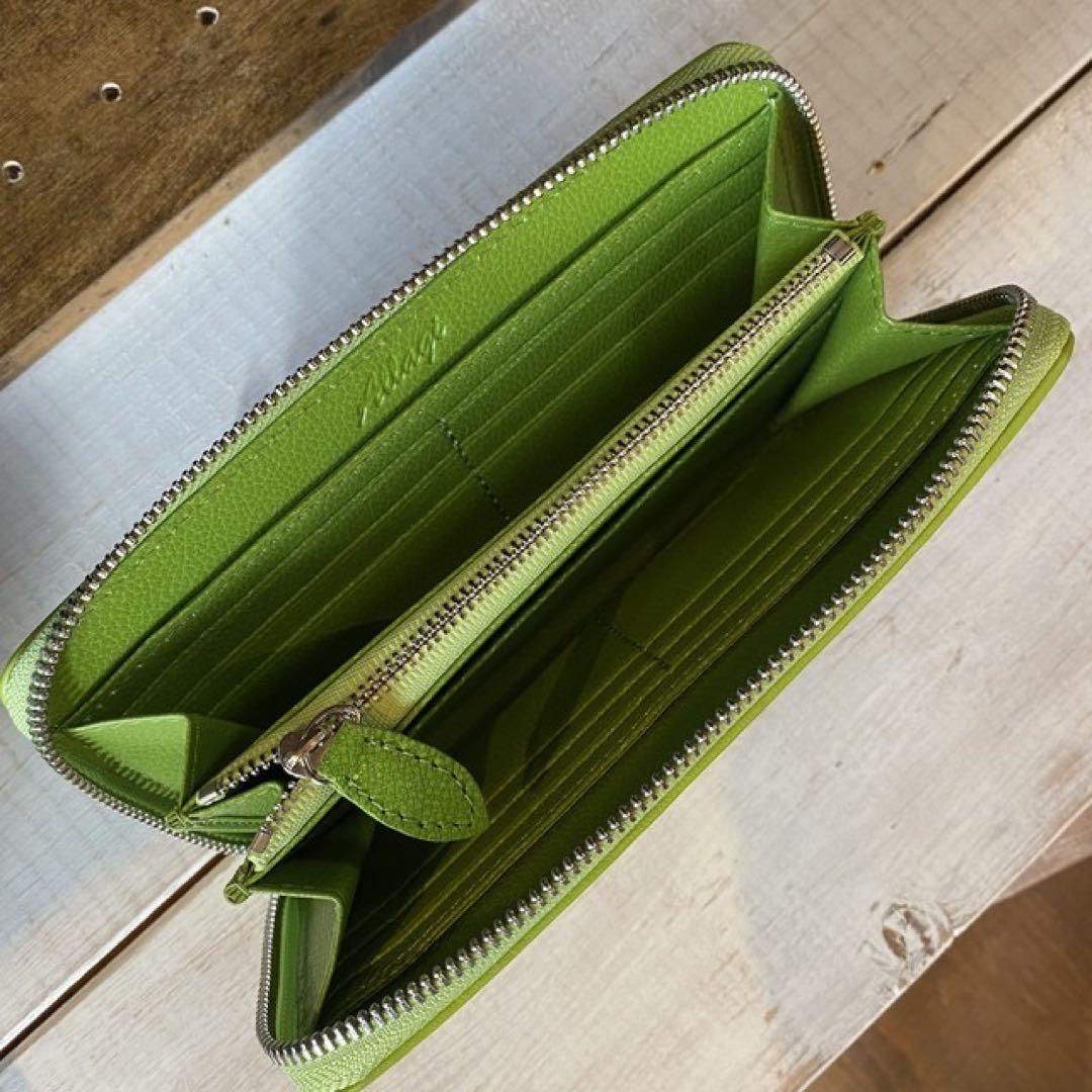 スティングレイ 長財布 財布 ポリッシュ グリーン 緑 エイ革