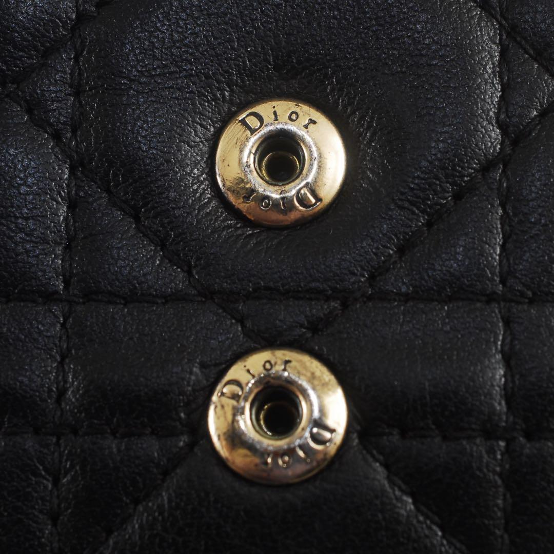 ディオール＊Lady Dior＊ロータスウォレット＊ブラック＊財布＊三つ折り