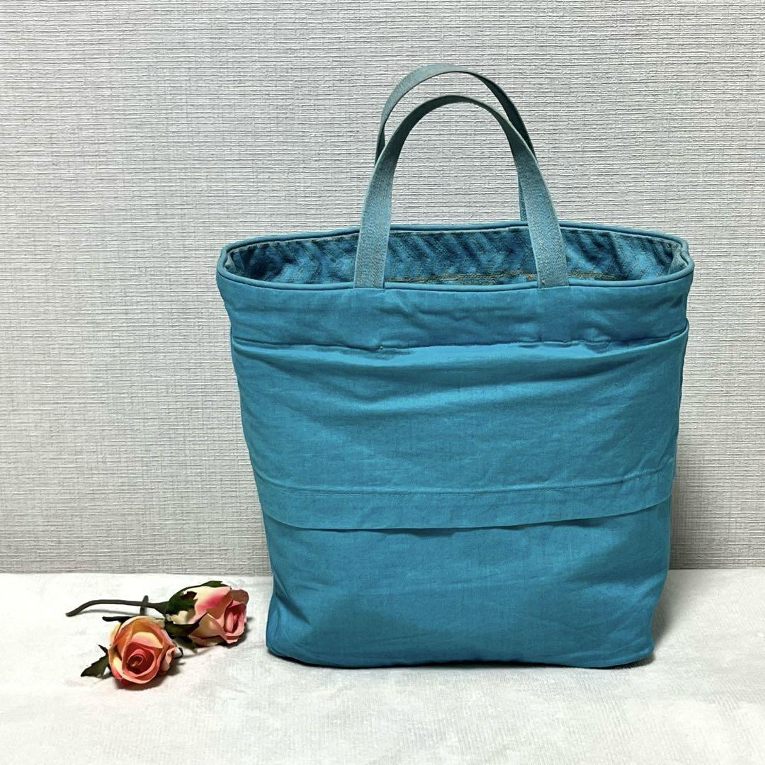 【美中古品】ISSEY MIYAKE《Tamasha》 ミニトート ターコイズ