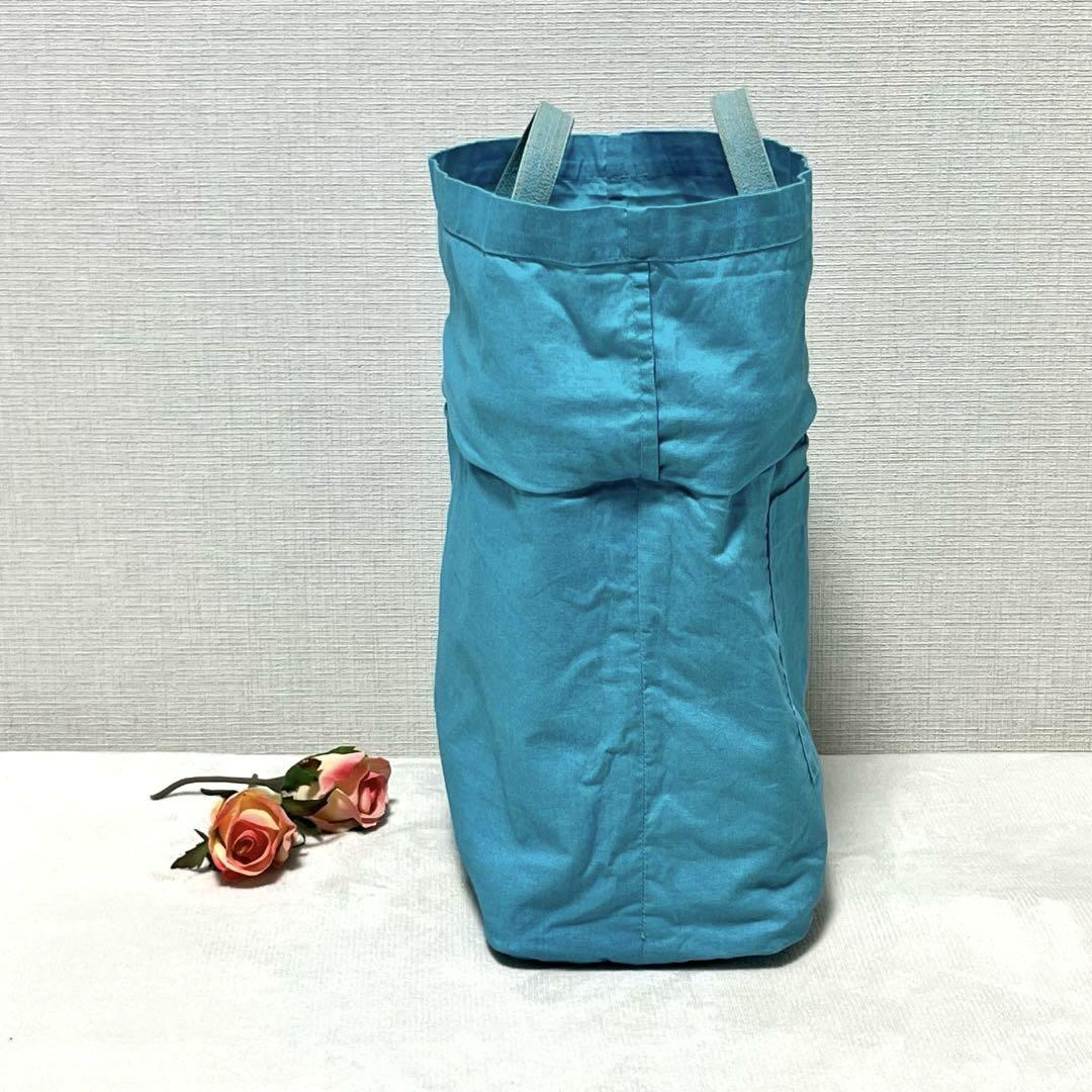 【美中古品】ISSEY MIYAKE《Tamasha》 ミニトート ターコイズ
