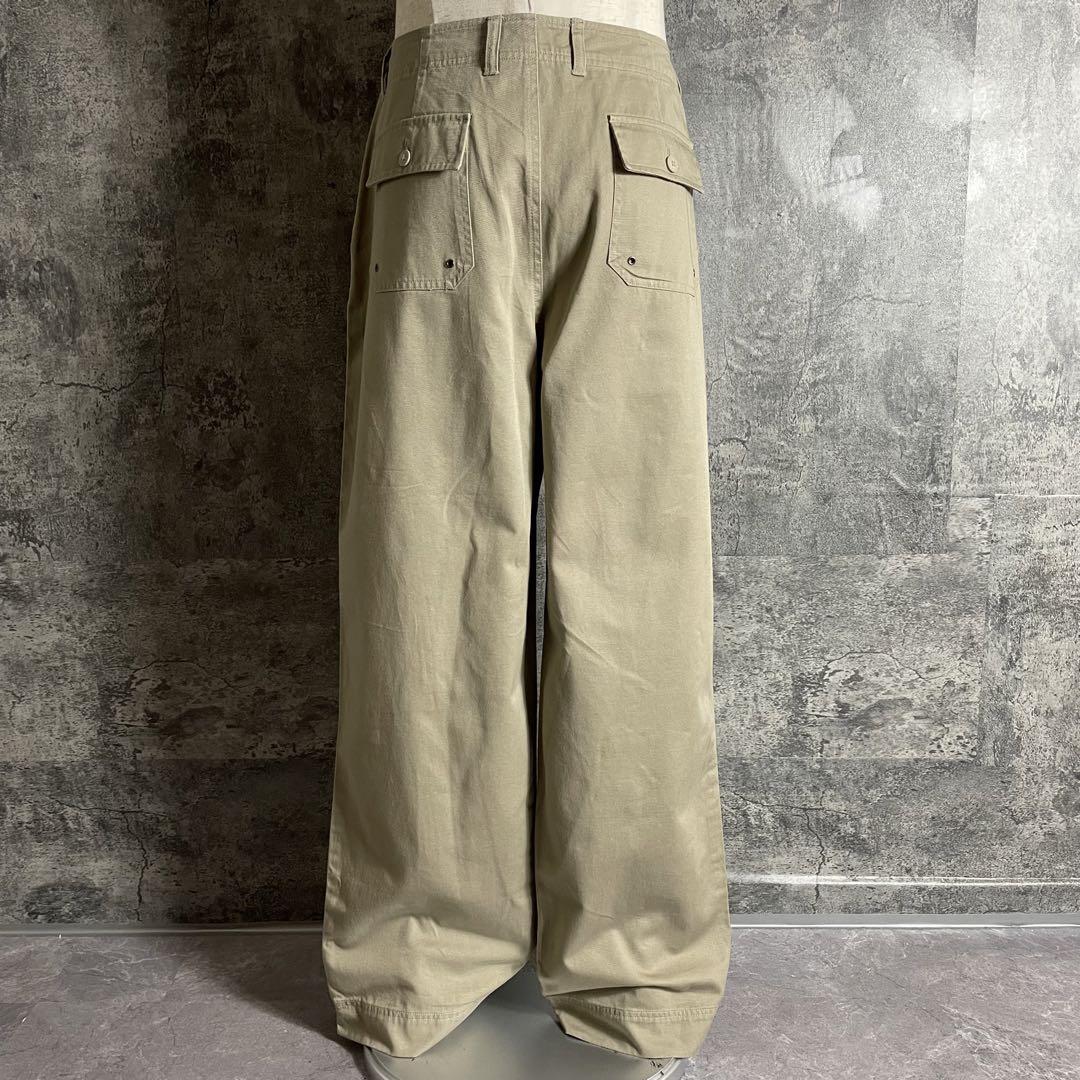 unknown〈ワイドチノパンツ コットン ベージュ ルーズ ライトオンス〉
