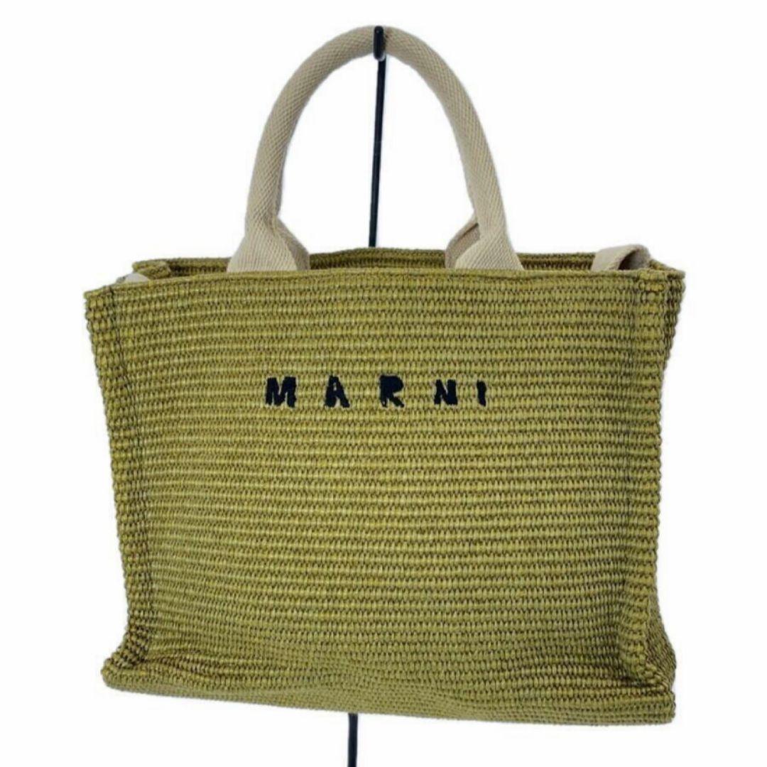 美品 ☆ 定番MARNI マルニ ラフィア かごトート ショルダー