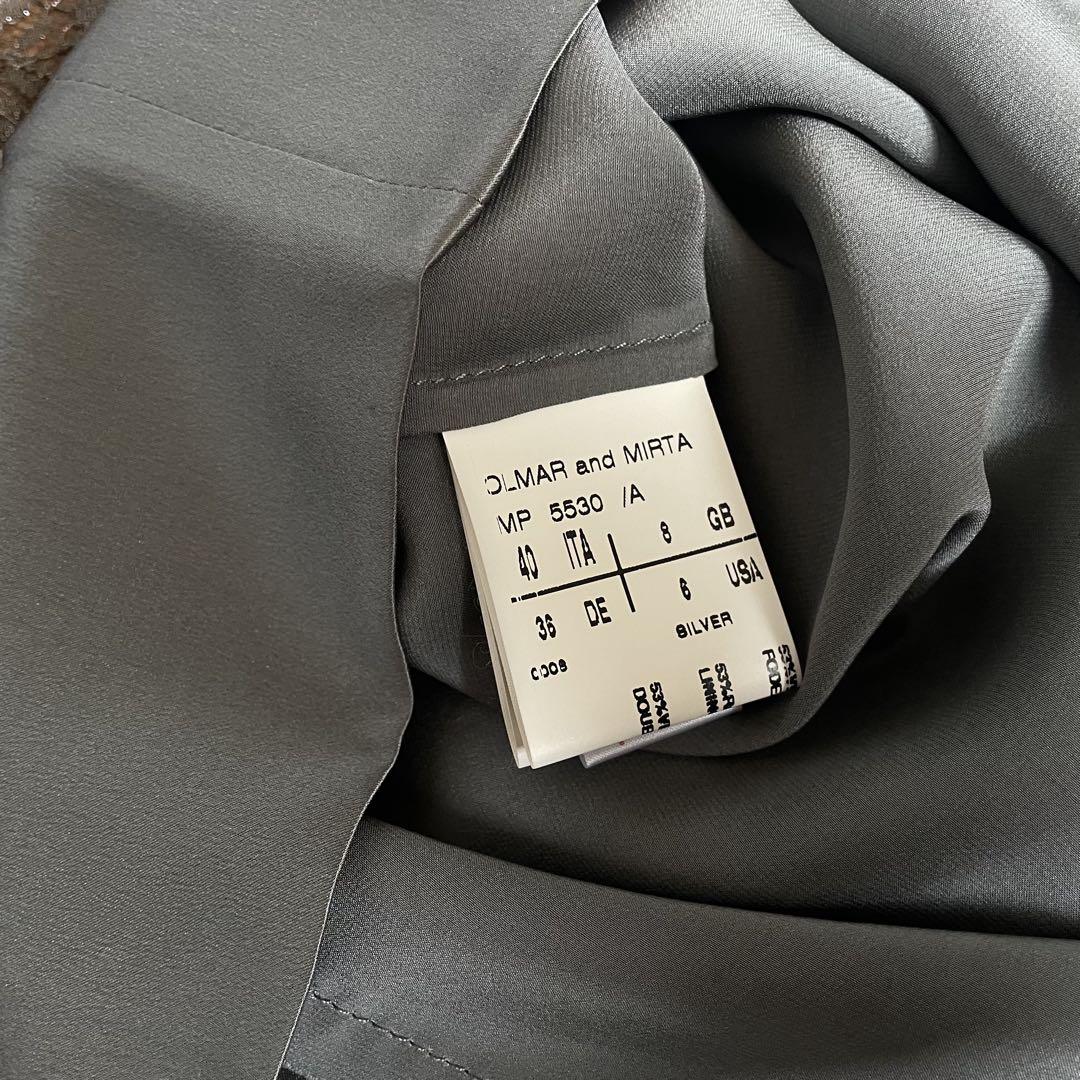 MAURIZIO PECORARO ⭐︎グレー刺繍ノースリーブワンピース