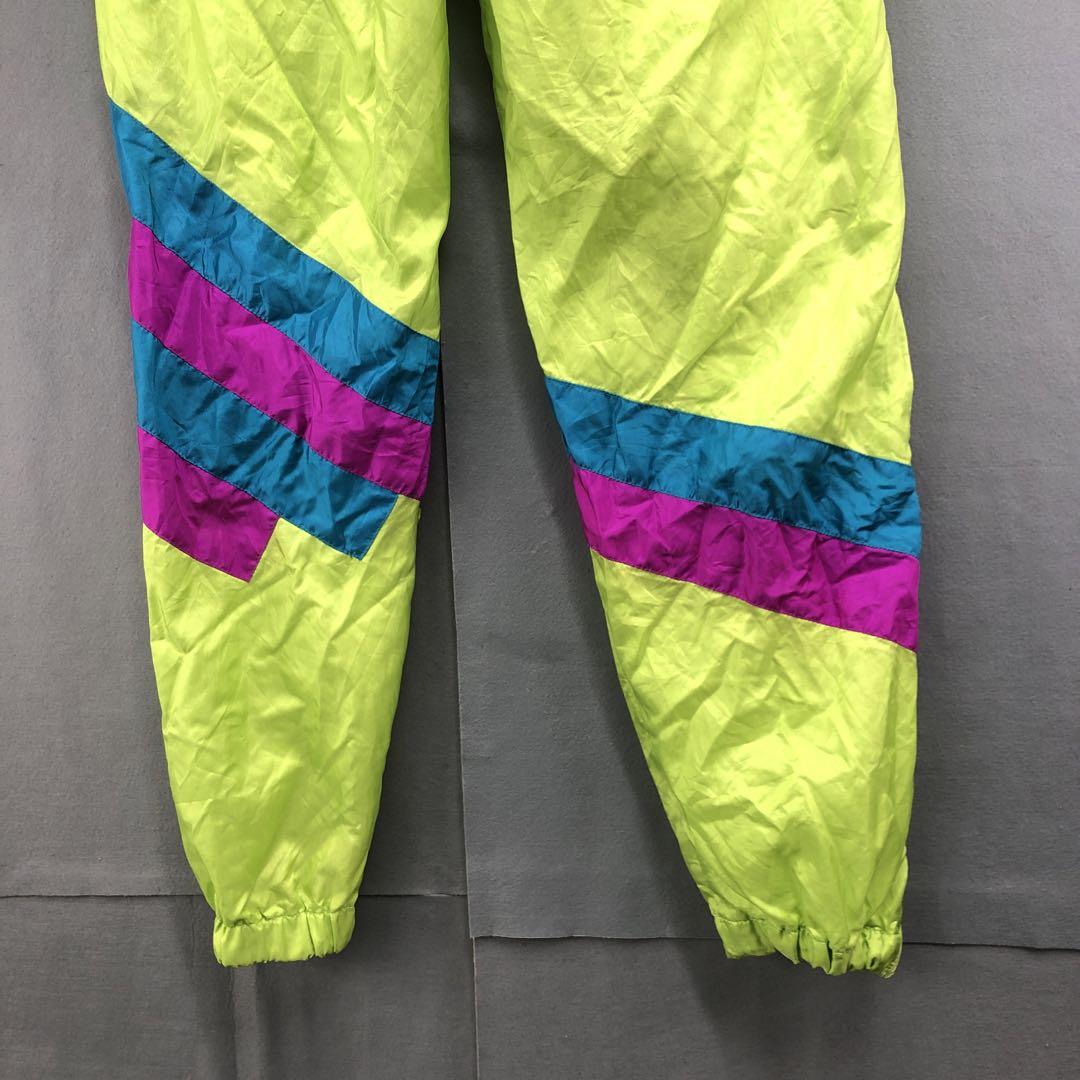 ユーロヴィンテージ70-80s ナイロンパンツ シャカパン メンズM相当 黄緑