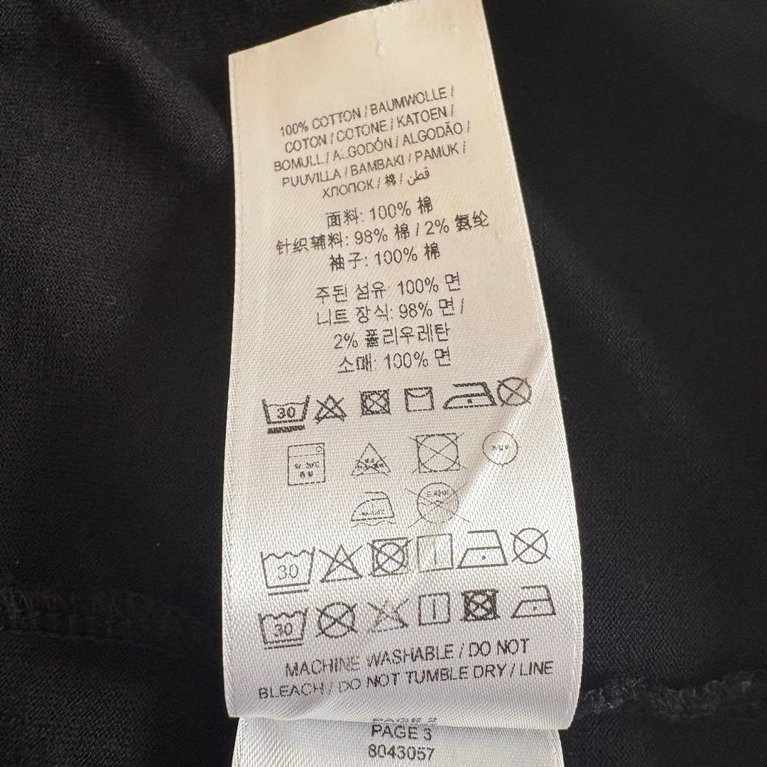 極美品 バーバリー 近年 ノバチェックドッキング Tシャツ 黒 定価7.4万円