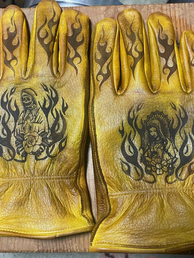 バイクグローブ　レザーグローブ　カスタムグローブ