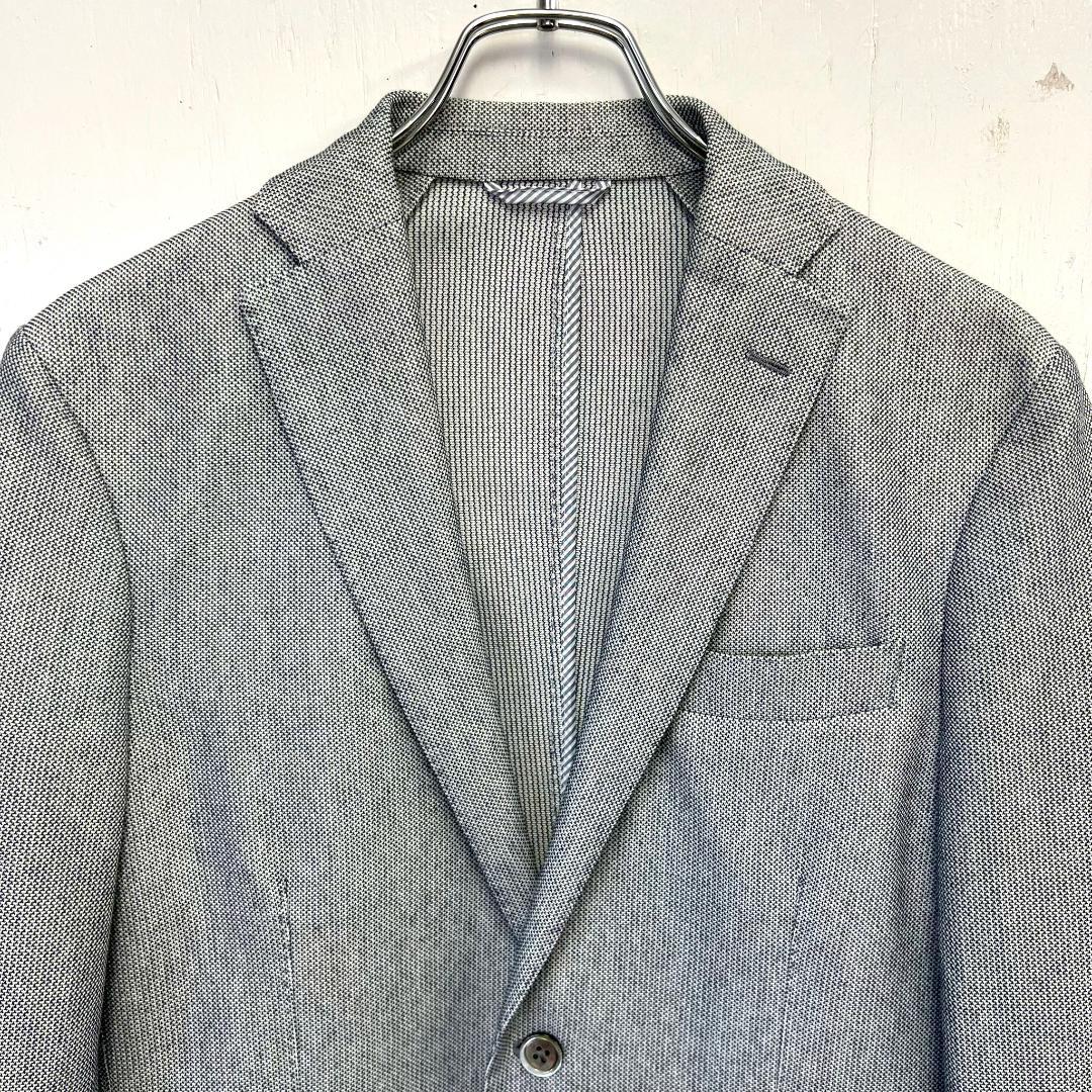 古着 23区HOMME 2釦 シングルジャケット メンズ グレー 46 S~M