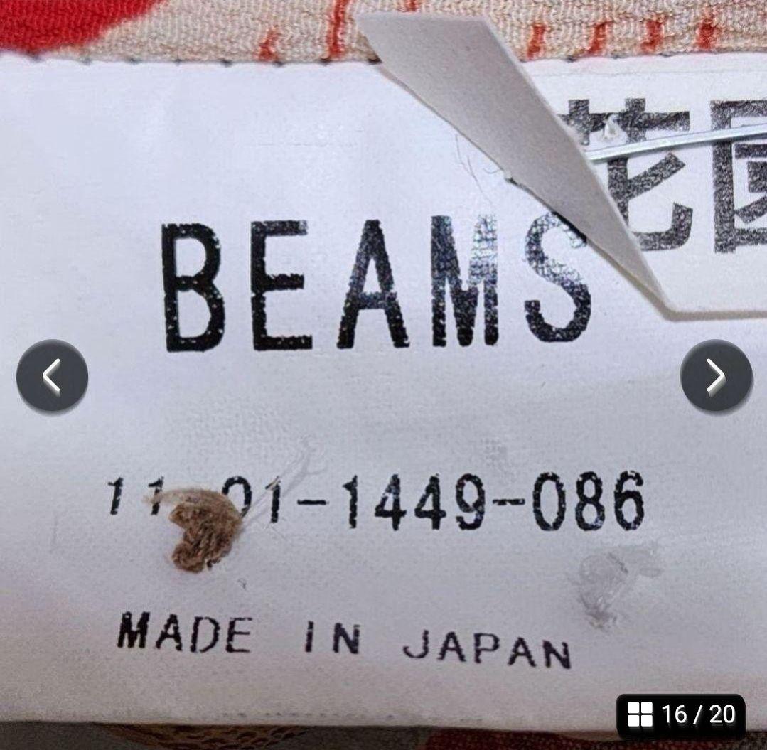 美品 匿名配送 BEAMS 雷門 和柄 マルチ柄 Sサイズ アロハシャツ 画像16