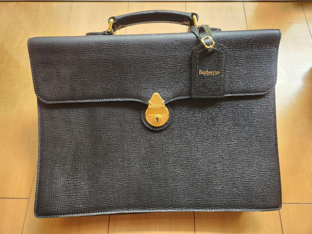 BURBERRY　 レザー ビジネスバッグ 黒