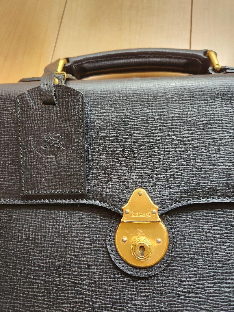 BURBERRY　 レザー ビジネスバッグ 黒