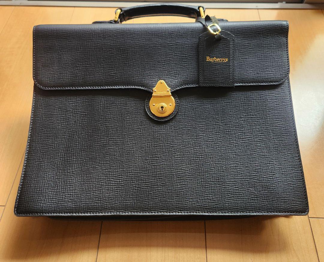 BURBERRY　 レザー ビジネスバッグ 黒