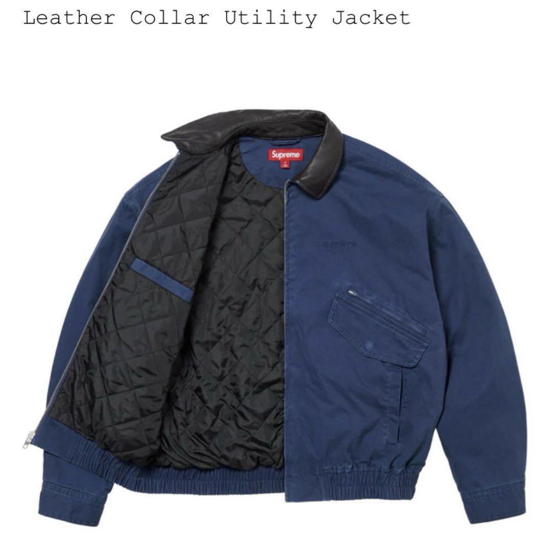 ジャケット・アウター Supreme Leather Collar Utility Jacket S