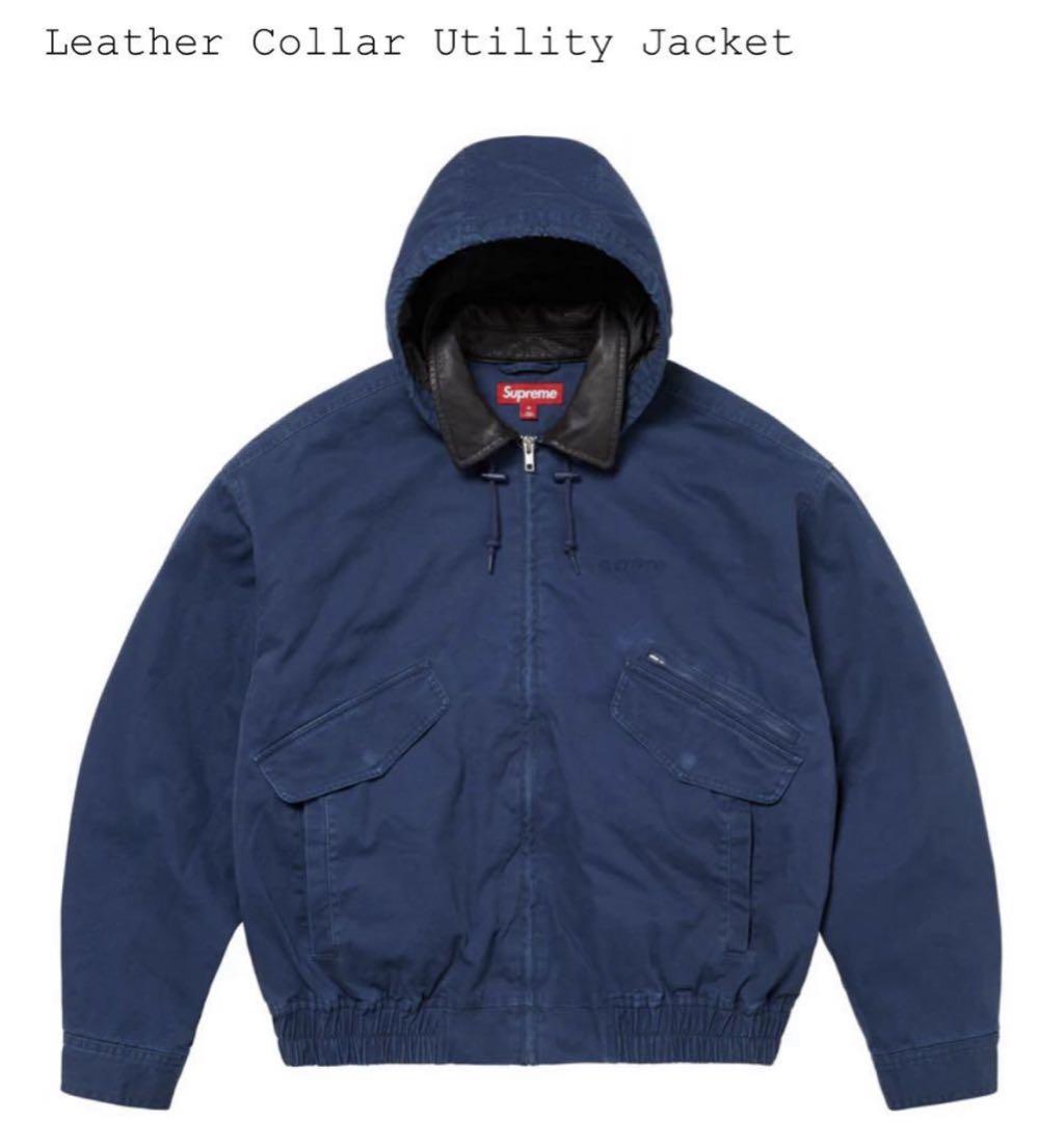 ジャケット・アウター Supreme Leather Collar Utility Jacket S