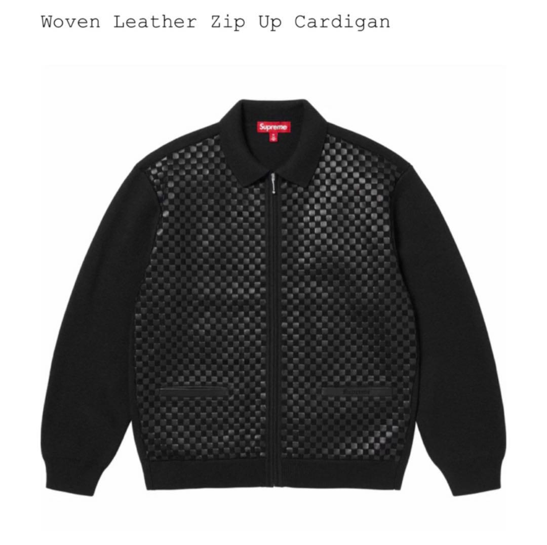 ジャケット・アウター Supreme Woven Leather Zip Up Cardigan