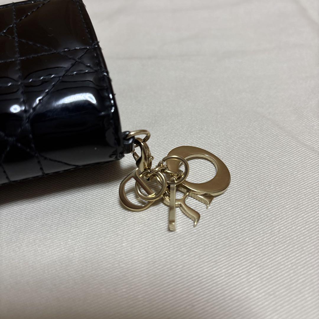Christian Dior ブラック　lotus ウォレット　三つ折り財布 Christian Dior ブラック lotus ウォレット 三つ折り財布