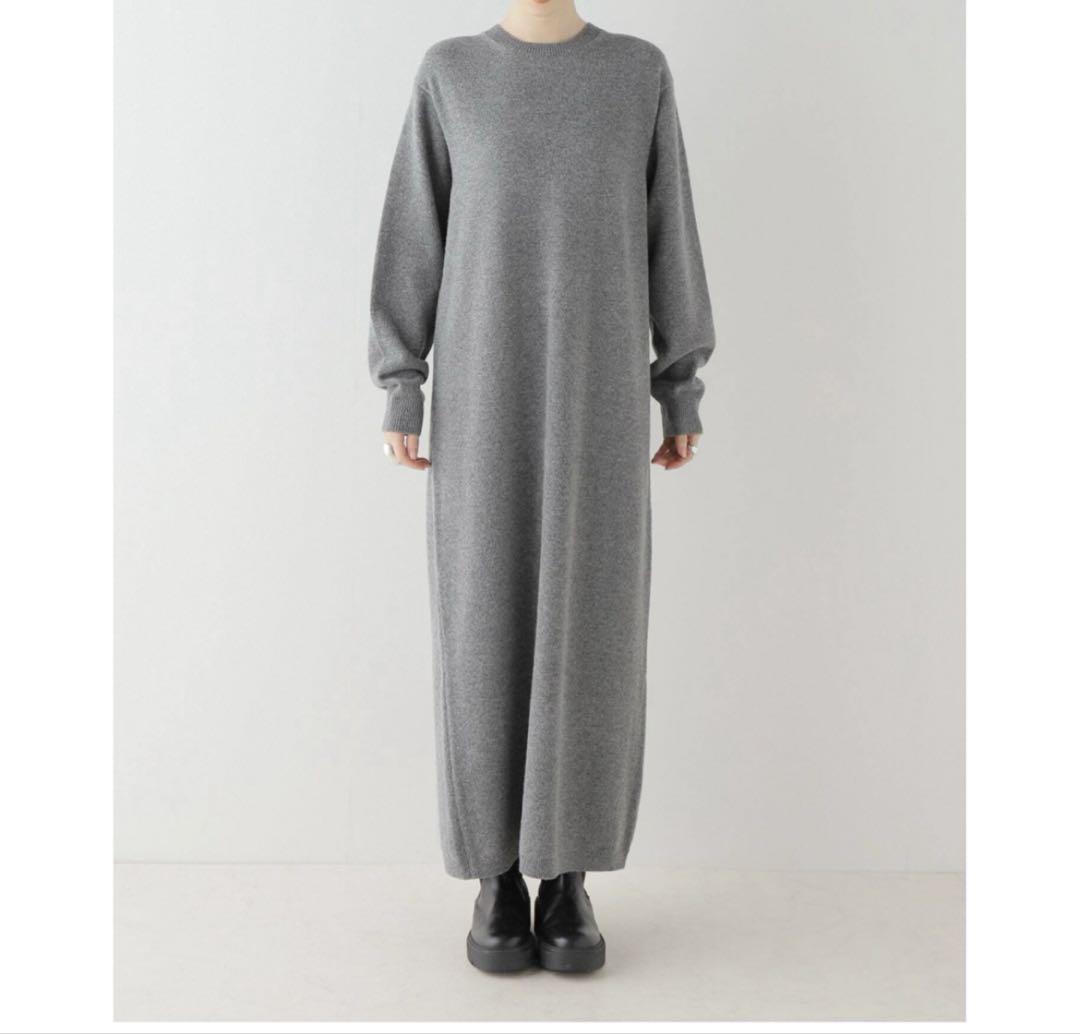 美品　23AW Plage Neutral Knit ワンピース グレー