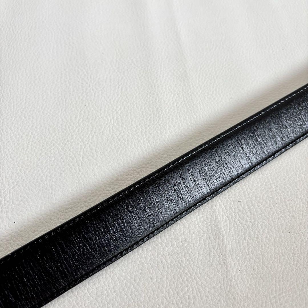 【美品】【イヴサンローラン】YSL ロゴ レザー ベルト メンズ 箱付き