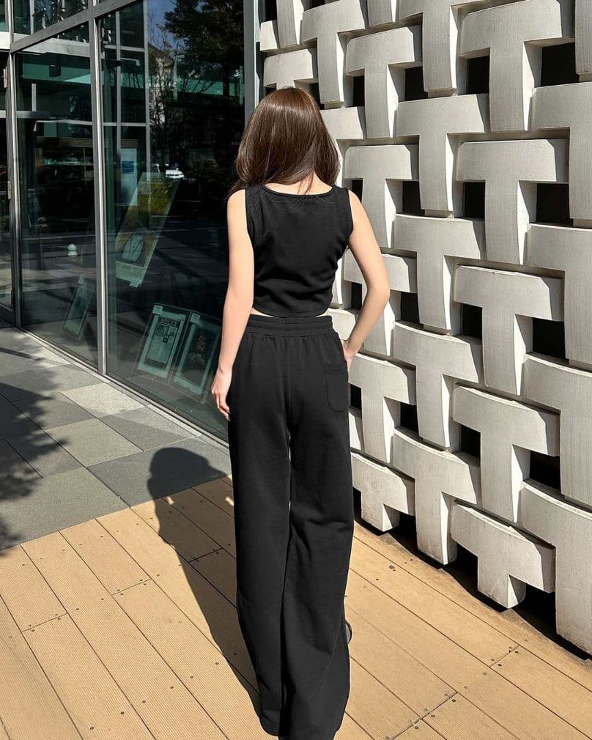 solni　ソルニ 　ワッペンロゴセットアップ 　ブラック　♥︎Sサイズ♥︎