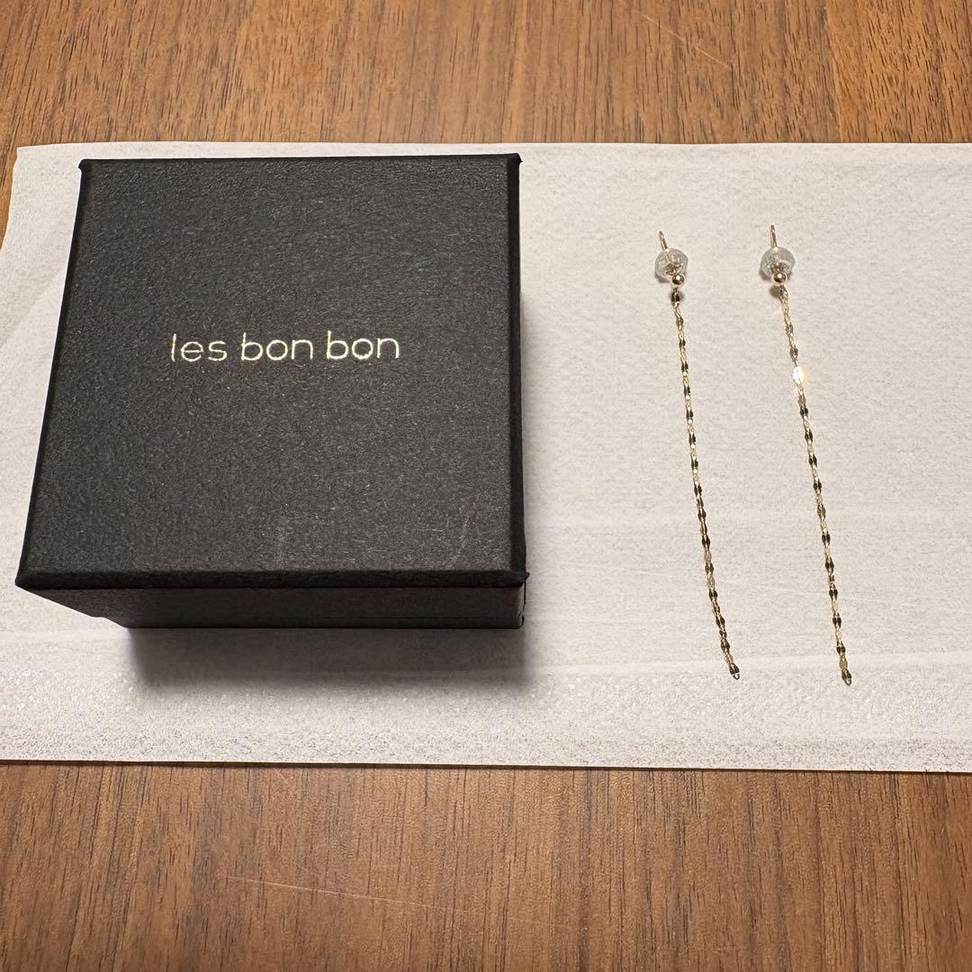【美品】les bon bon ルボンボン ヴィクトリアチェーンピアス K10