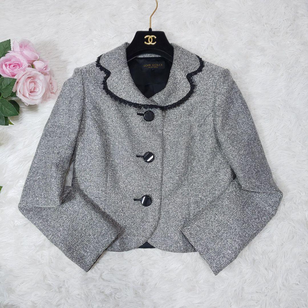 美品 SOIR DOLCE 高級 レースカラージャケット