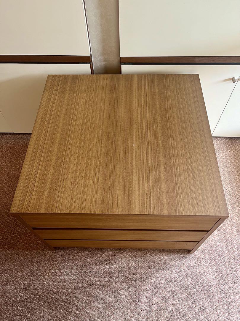送料込 アンティーク 箪笥 収納 昭和 木製 キャビネット 3段 完成品 レトロ