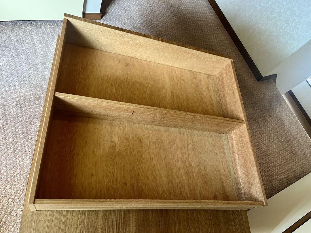 送料込 アンティーク 箪笥 収納 昭和 木製 キャビネット 3段 完成品 レトロ