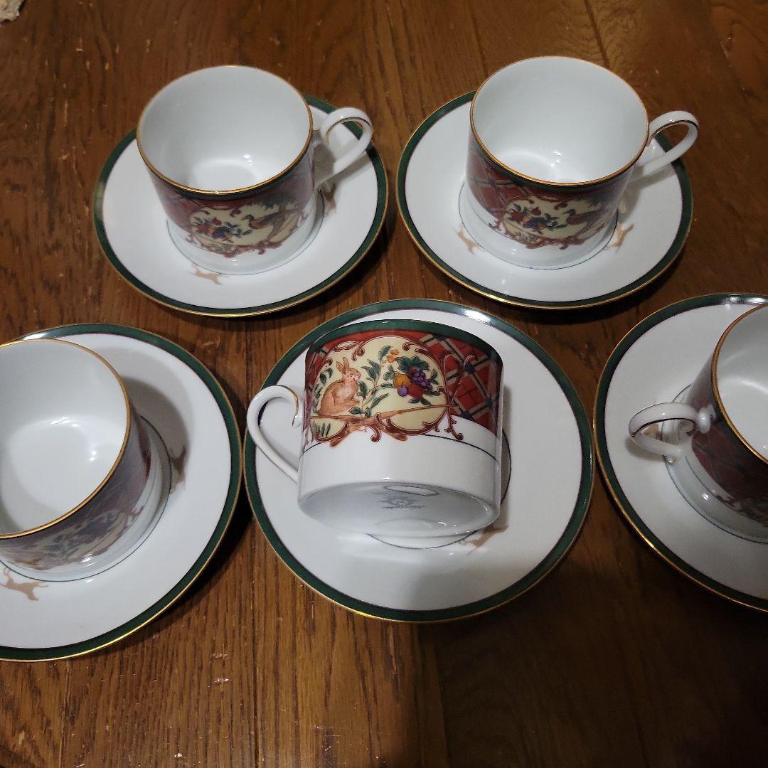 NORITAKE　ノリタケ　ロイヤルハント　カップ＆ソーサー5客セット