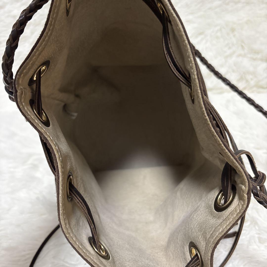 極美品　J&M Davidson スエード　ショルダーバッグ　ブラウン　レザー 極美品 J&M Davidson スエード ショルダーバッグ ブラウン レザー