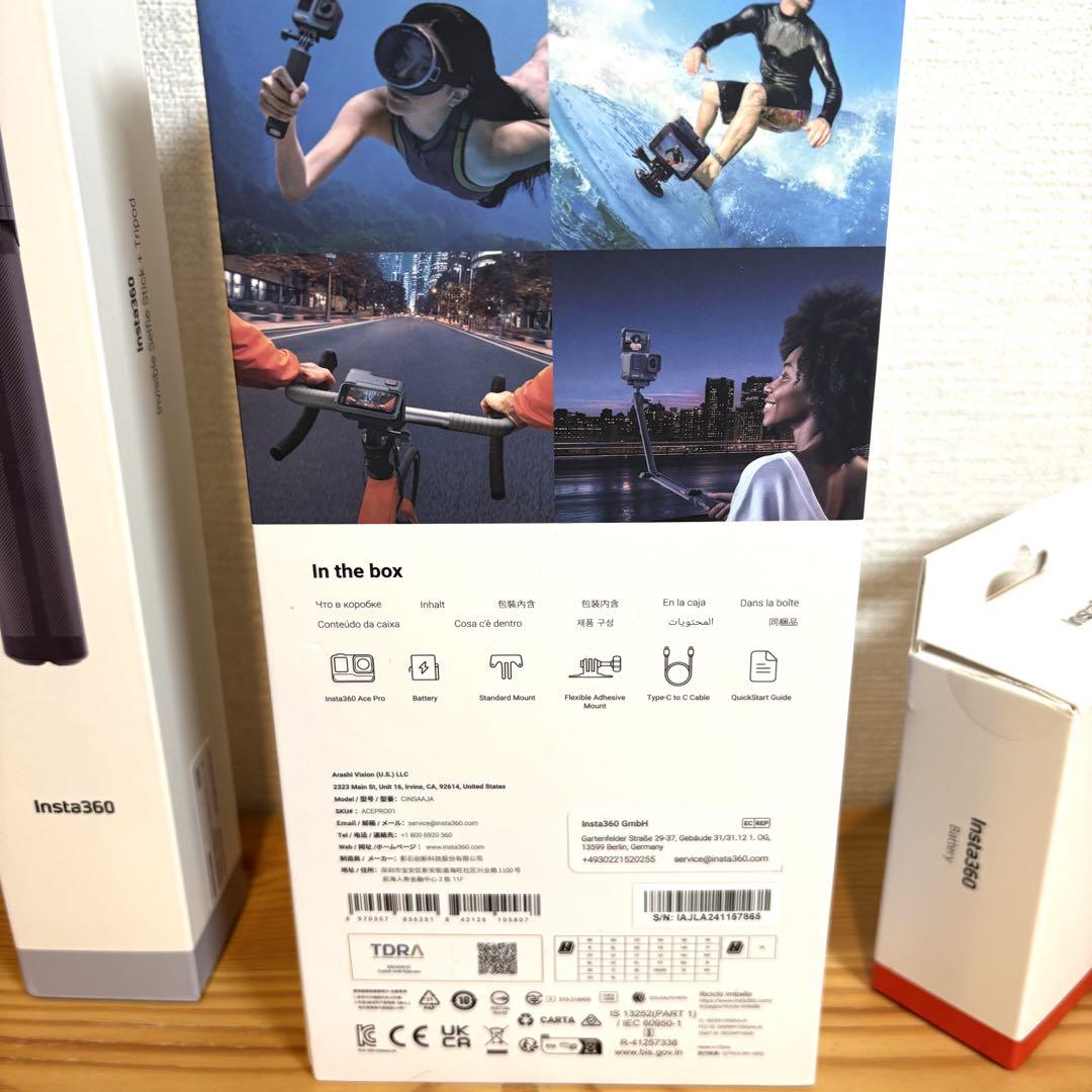 インスタ 本体+三脚スティック+バッテリー