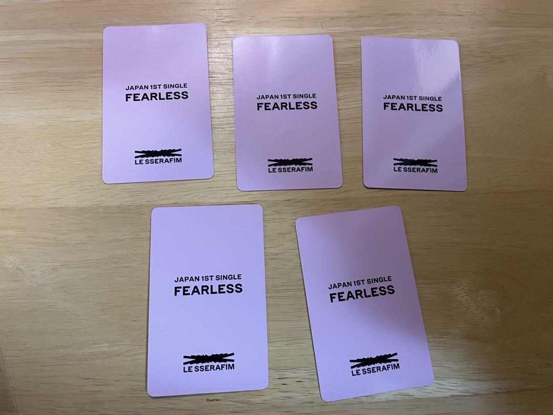 LE SSERAFIM FEARLESS JPver 特典トレカ 5枚セット - メルカリ
