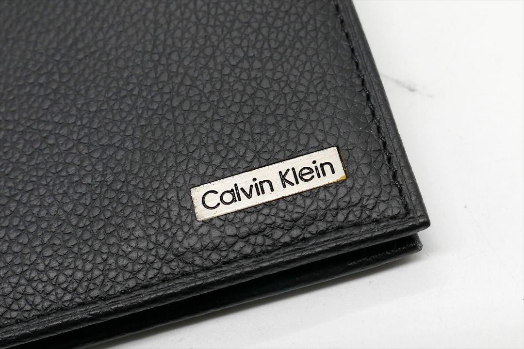 [3387]　未使用　デッドストック　＊カルバンクライン＊　レザー　折財布