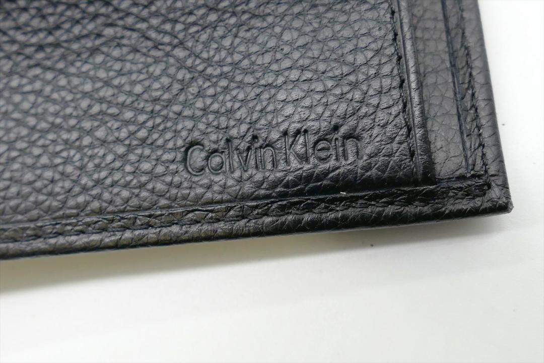 [3387]　未使用　デッドストック　＊カルバンクライン＊　レザー　折財布