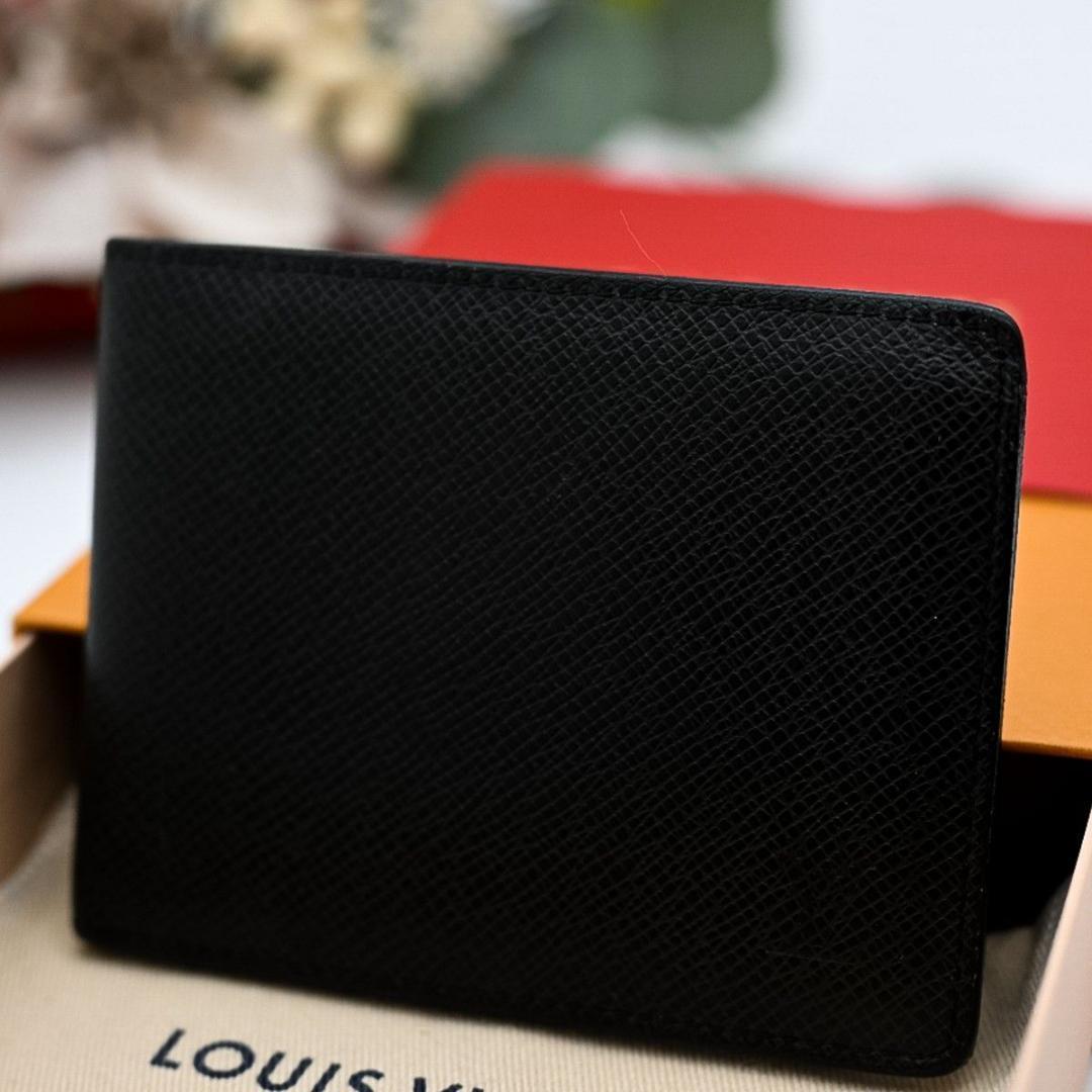 [箱/袋付] ルイヴィトン 札入れ タイガ ポルトフォイユ コンパクト　黒