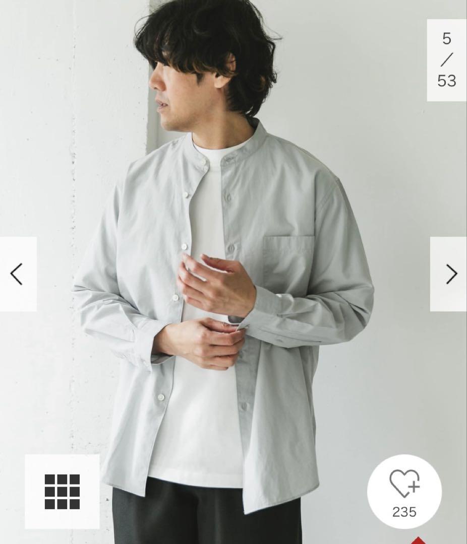 URBAN RESEARCH DOORS 長袖シャツ Lサイズ ライトグレー
