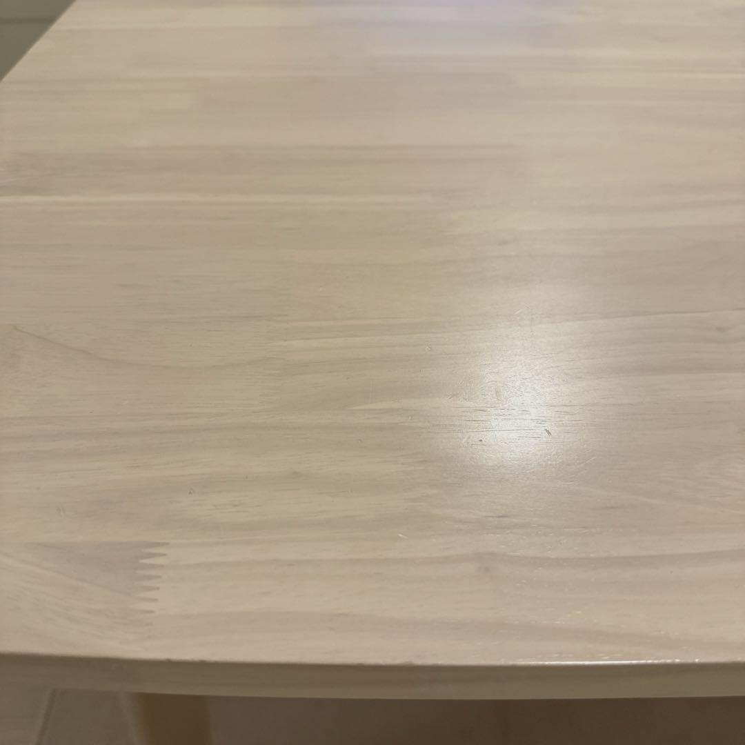 3点セット　ダイニングテーブルセット　テーブルのみ　オフホワイト　木目調