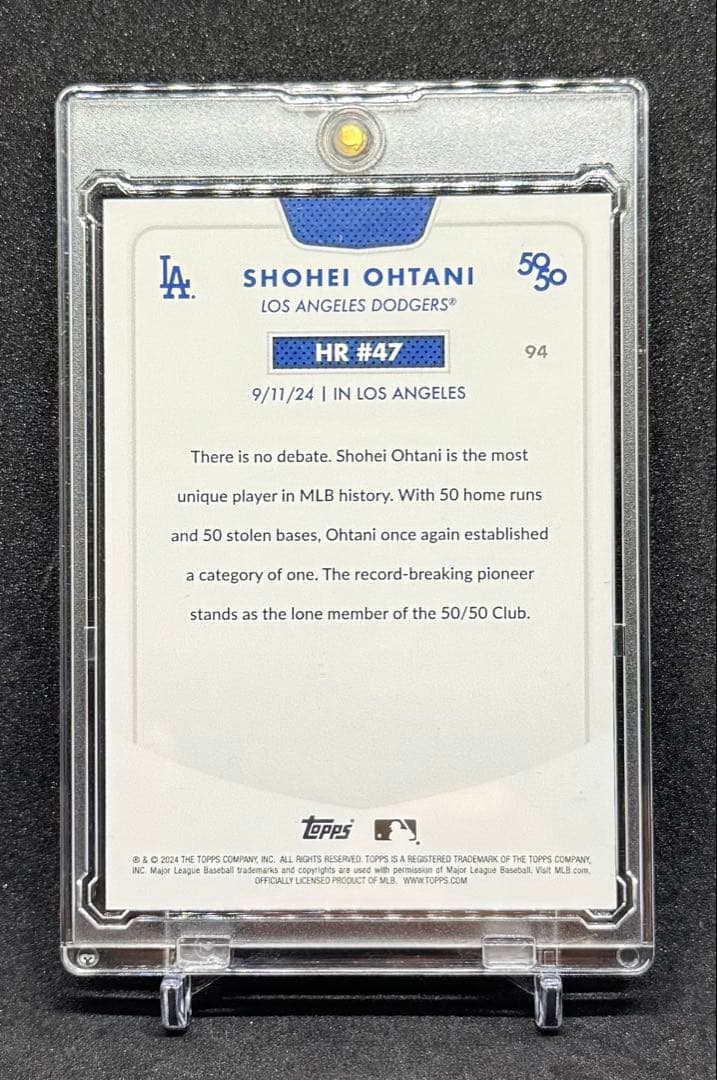 Topps 50/50 大谷翔平 HR #47 SP 漢字 ショートプリント Topps 50/50 大谷翔平 HR #47 SP 漢字 ショートプリント